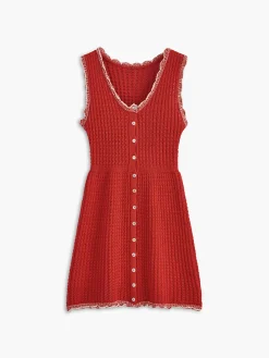 Sleeveless Knitted Short Dress