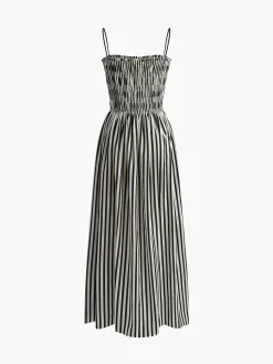 Sleeveless Pinstripe Long Dress