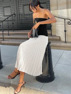 Sleeveless Pleated Long Dress