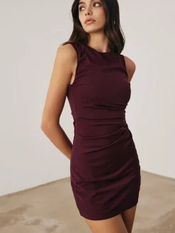 Sleeveless Pleated Short Dress