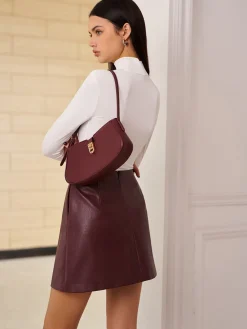 Slim Faux Leather Mini Skirt