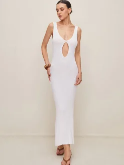 Slim Split Cutout Sweater Dress
