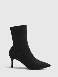 Slingback Heel Suede Ankle Boots