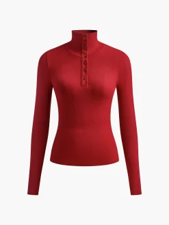 Slinky Button-up Long Sleeve Shirt
