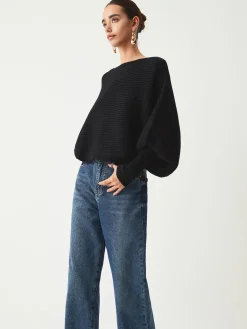 Slouchy Oversized Rib Crop Sweater