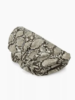 Snakeskin Print Cloud Clutch Bag