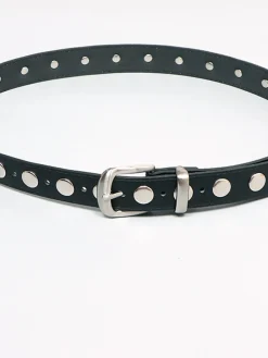 Soft-Buckle Studded Belt