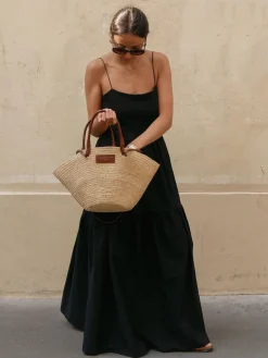 Solid Backless Long Dress