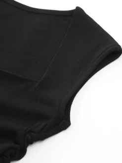 Solid Basic Cap Sleeve Top