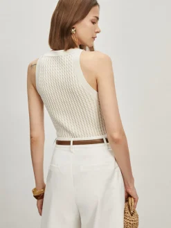 Solid Crew Neck Sweater Vest