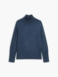 Solid High Neck Knit Sweater