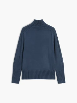 Solid High Neck Knit Sweater