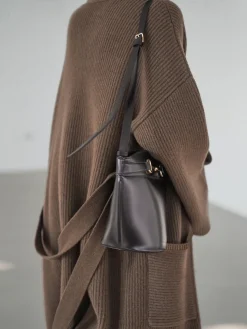 Solid Knit Trench Coat