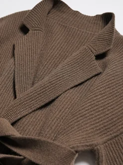 Solid Knit Trench Coat