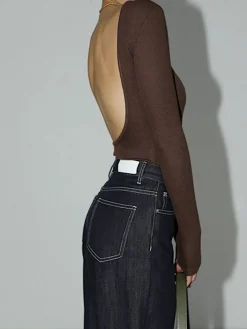 Solid Open Back Bodysuit
