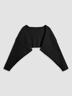 Solid Ribbed Bolero