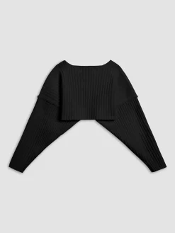Solid Ribbed Bolero
