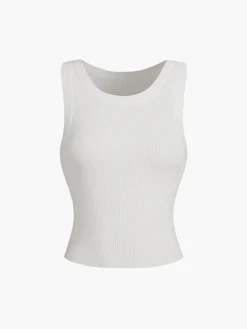 Solid Ribbed Sweater Vest