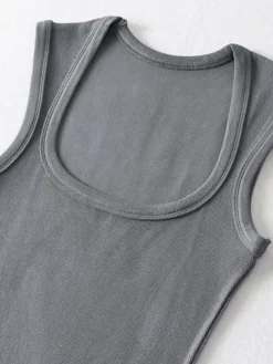 Solid Square Neck Bodysuits