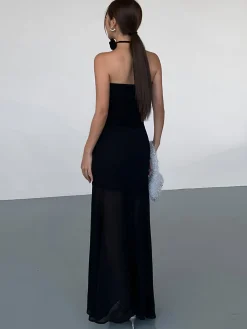 Solid Two Layer Maxi Skirt