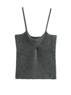 Spaghetti Strap Knotted Sweater Vest