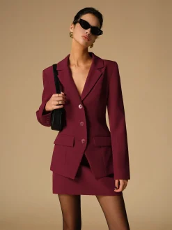 Split Button Slim Blazer