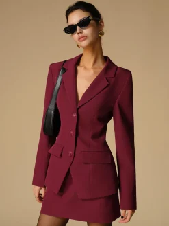 Split Button Slim Blazer