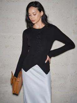 Split Cinched Waist T-Shirt