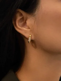 Square Chubby Diamond Earrings