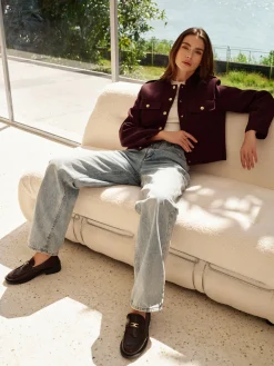 Stand Collar Button Jacket