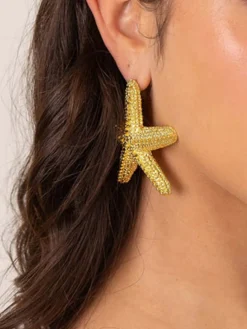 Starfish Design Beach Holiday Earrings