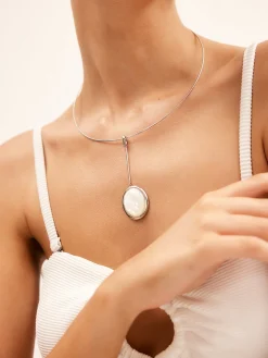 Sterling Baroque Pearl Necklace
