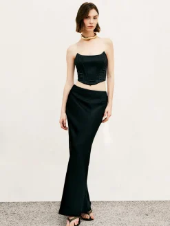 Strapless Knotted Back Corset Top