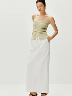 Strapless Split Pearl Sweater Vest