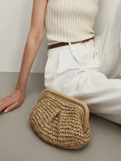 Straw Clutch Bag