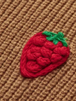 Strawberry Embroiled Button Cardigan
