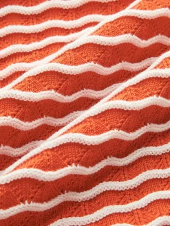 Stripe One Shoulder Knit Top