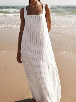 Striped Cami Long Dress