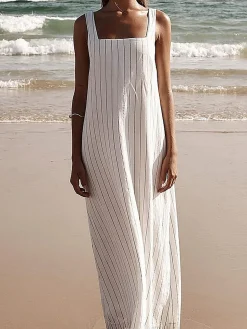Striped Cami Long Dress