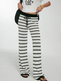 Striped Drawstring Knit Pants