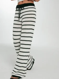 Striped Drawstring Knit Pants