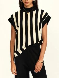 Striped Jersey Top Pants Set