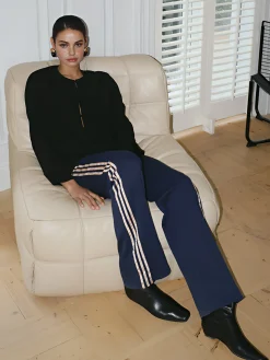 Striped Patchwork Drawstring Sweatpants