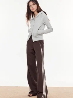 Striped Patchwork Elastic Waist Pants
