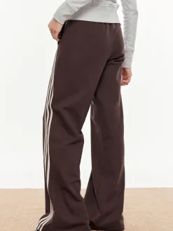 Striped Patchwork Elastic Waist Pants