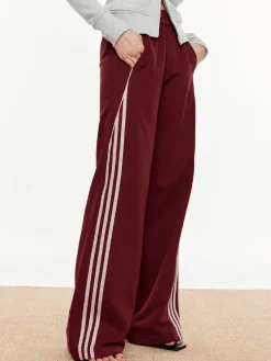 Striped Patchwork Elastic Waist Pants