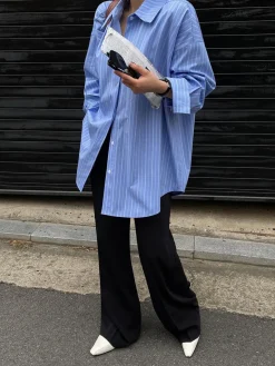 Striped Print Button Front Shirt