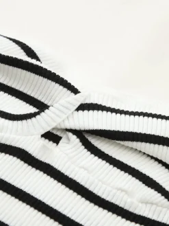 Striped Twist Detail Tube Top