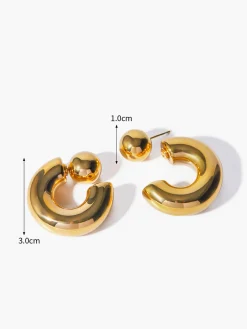 Stylish C-Shaped Earrings