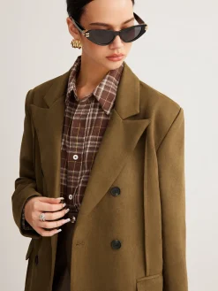 Suede Back-Slit Blazer